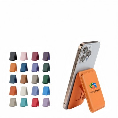 Magnetic Phone Wallet w/Integrated Phone Stand