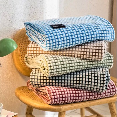 50"x 60" Luxury Ultra Plush Pastel Fashion Plaid Embossed Velour Amazing Throw Alesia C.