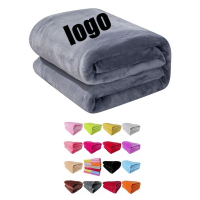 Fleece Flannel Throw Blanket