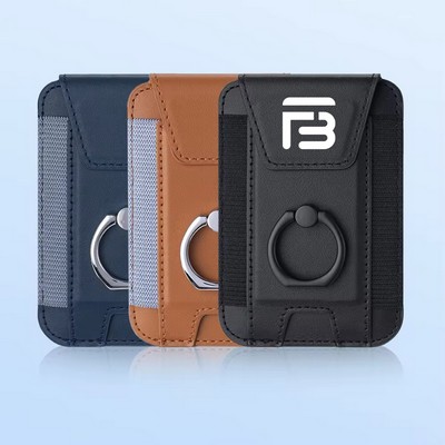 Custom Pu Magnetic Wallet Holder Phone Accessories 